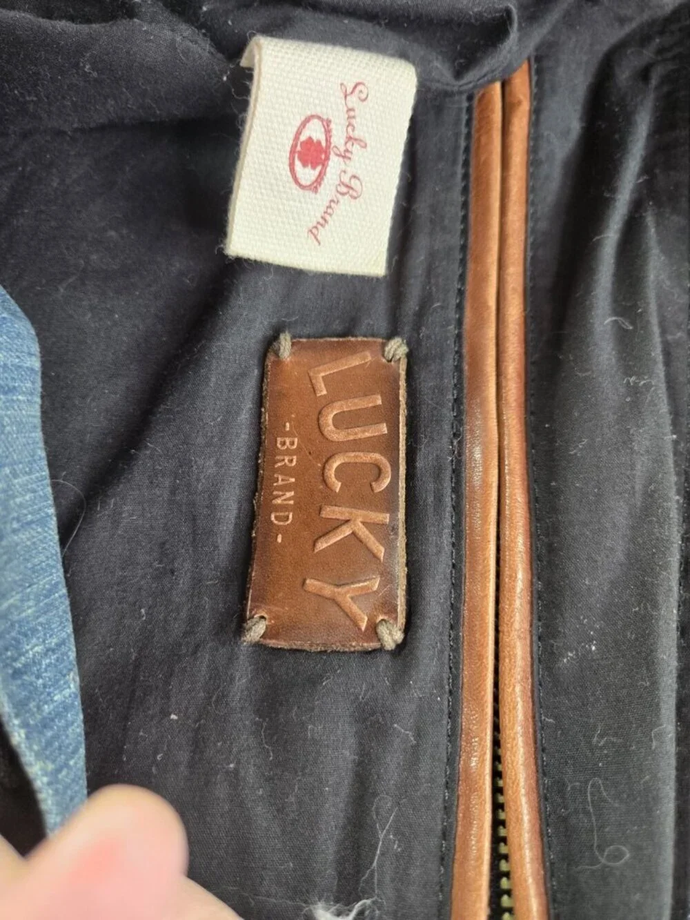vtg y2k Lucky Brand Canvas Leather Floral Messenger Bag Tote Laptop